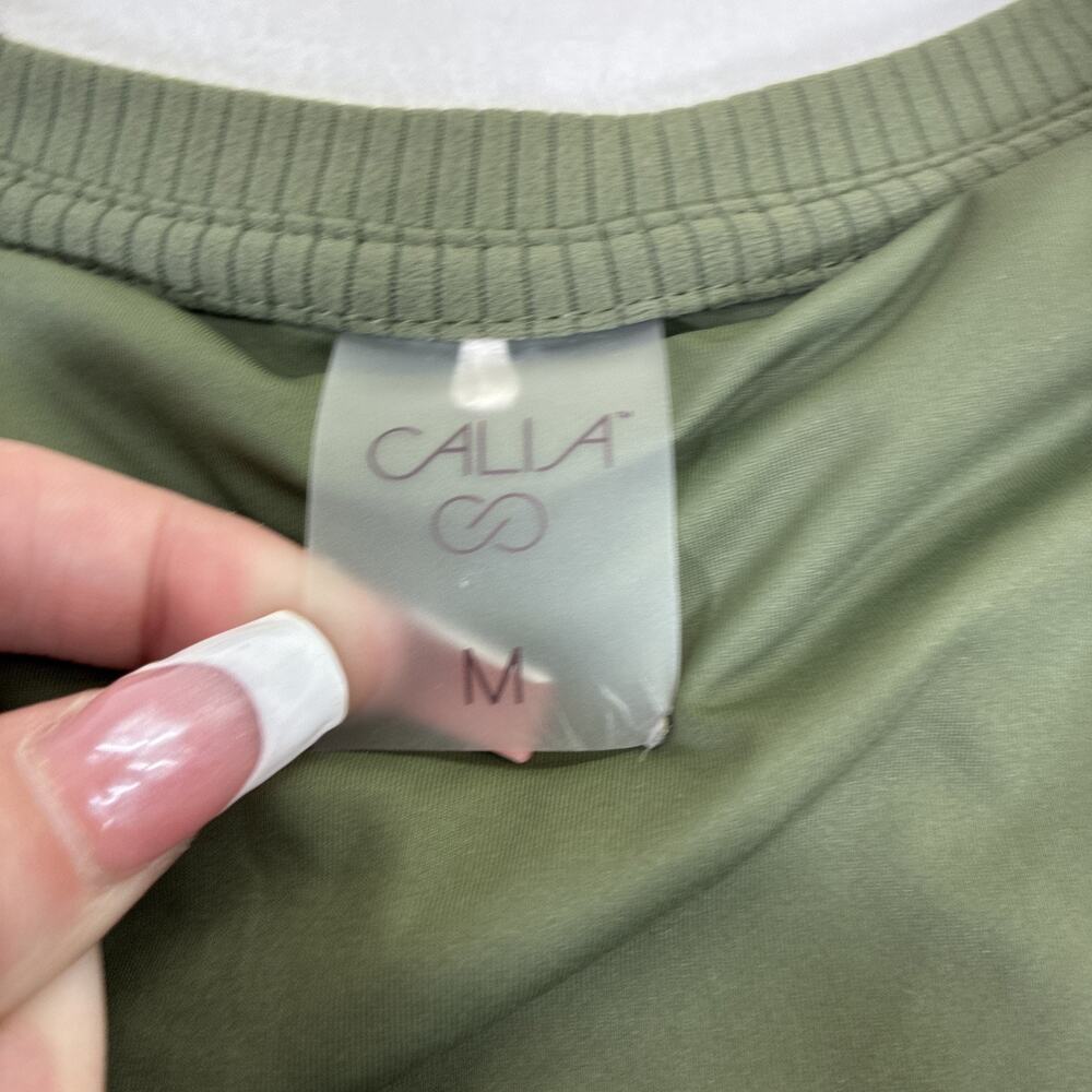 Calia by Carrie Underwood Women’s Green Ribbed Athletic Top Sz Med Long Sleeve - Picture 6 of 11